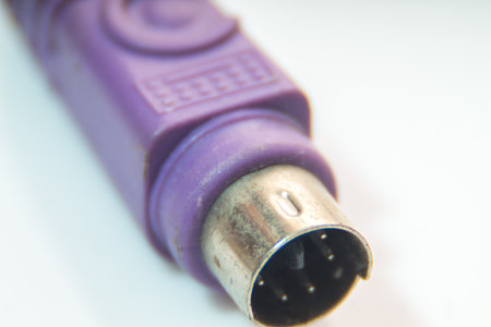 the connector for keyboard on the computerの写真素材