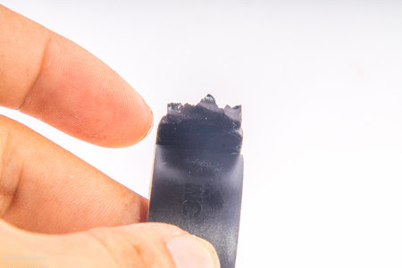 Use duct tape to repair the broken wires.の写真素材