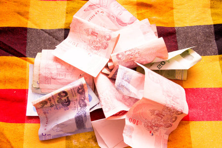 The money is used as a marker in forex trading.の写真素材