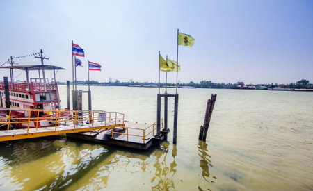 The river on the bangna in thailand