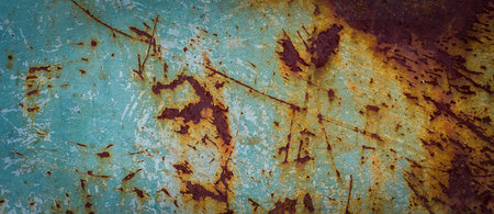 The metal has the rust for background