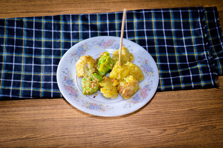 the Dumpling is chainese snack for usの写真素材