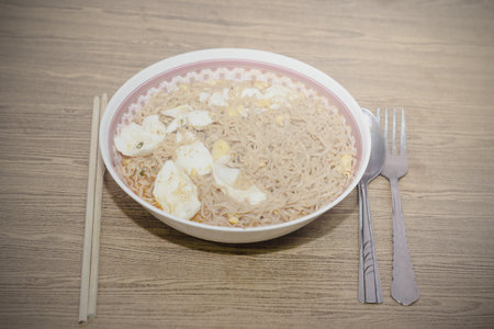 Instant noodles supper if you're hungry.の写真素材