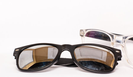 this protection tools cover the eye from the sun and lightの写真素材