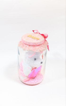 the bear doll is for the showingの写真素材