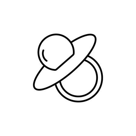 Baby pacifier, dummy, soother or teether flat vector icon for apps and websites