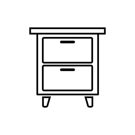 Bedside table icon in flat design. Vector illustration. Flat designのイラスト素材