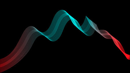 Abstract Color curve vector background