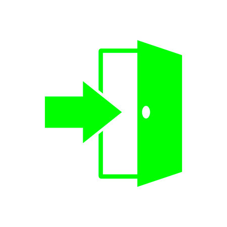 Exit icon. Open door sign. Vector.のイラスト素材