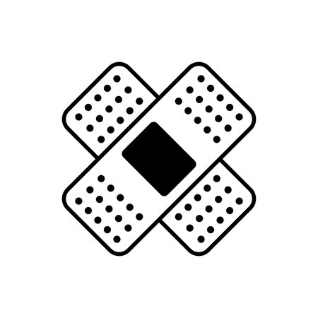 Medical adhesive plaster, flat designのイラスト素材