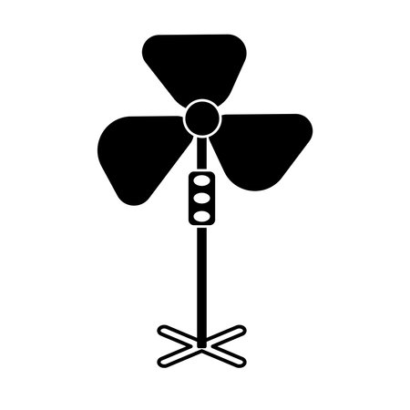 Home room stand fan icon, flat style.のイラスト素材