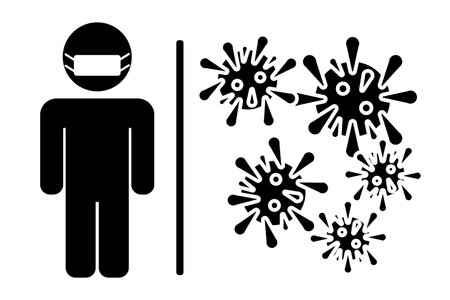 Conceptual image of virus protectionのイラスト素材