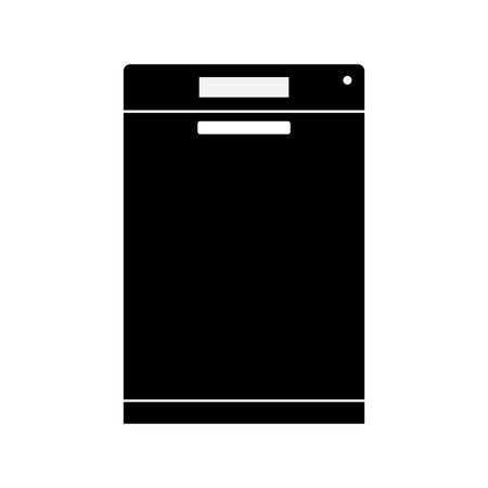 Dishwasher flat line icon. Household appliances sign. Vector illustration of house equipmentのイラスト素材