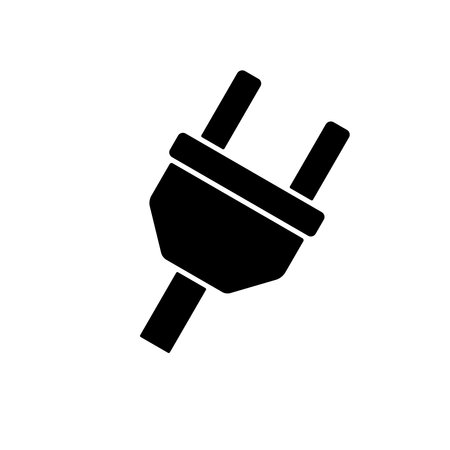 Vector electrical plug web flat icon.のイラスト素材