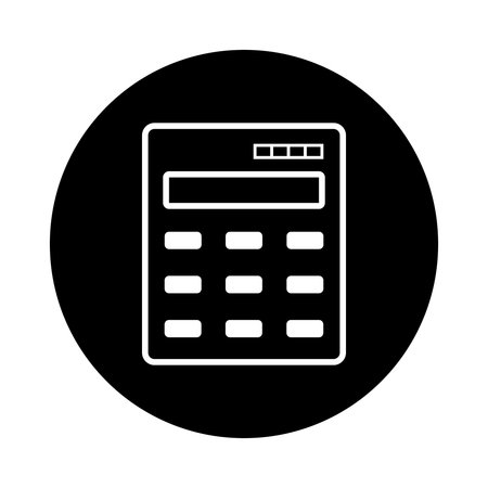 Calculator flat icon vector with bubble design.のイラスト素材