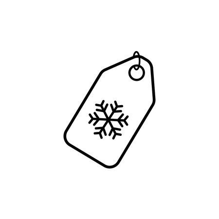 Price tag with snowflakes. Flat design. Vector graphics.のイラスト素材