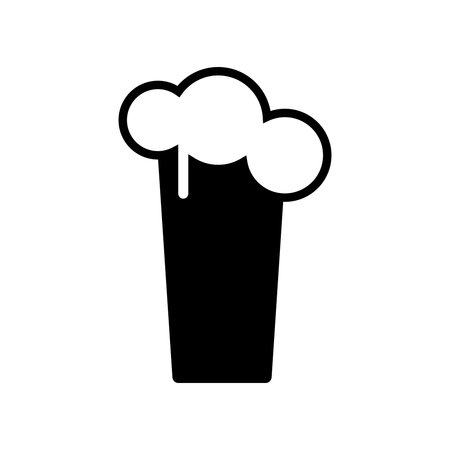 Black Iced beer drink, flat design isolated on white backgroundのイラスト素材