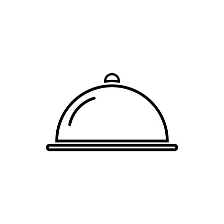 Food serving tray vector icon.のイラスト素材