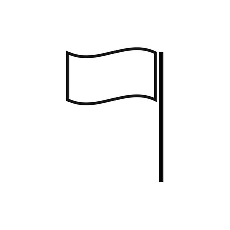 Flag line icon isolated on white background. Vector Illustrationのイラスト素材