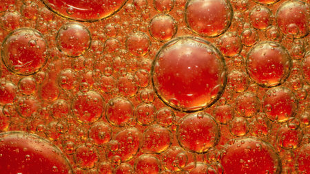 Macro oil and water multi colored abstract backgroundの写真素材