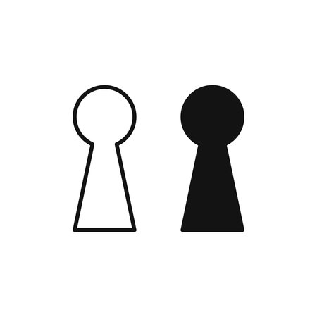 Keyhole flat icon vector designのイラスト素材