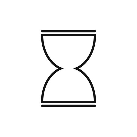 Hourglass flat design sign icon for web