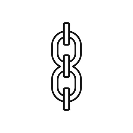 Chain Icon in flat style isolated on white background. Connection symbol