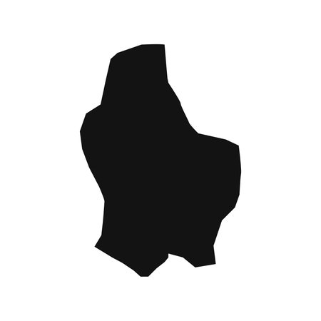 Vector Illustration of the Black Map of Luxembourg on White Backgroundのイラスト素材