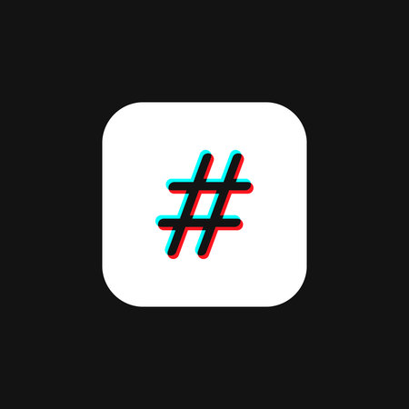 Hashtag button, network icon, social media modern design buttonのイラスト素材