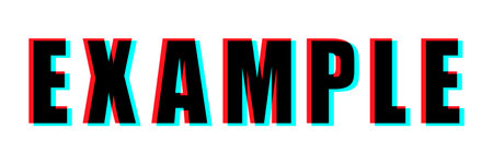 Word EXAMPLE with Glitch Effect On White Backgroundのイラスト素材