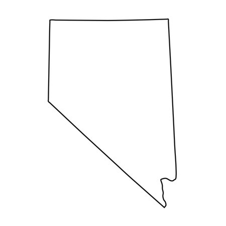 Nevada map on white backgroundのイラスト素材