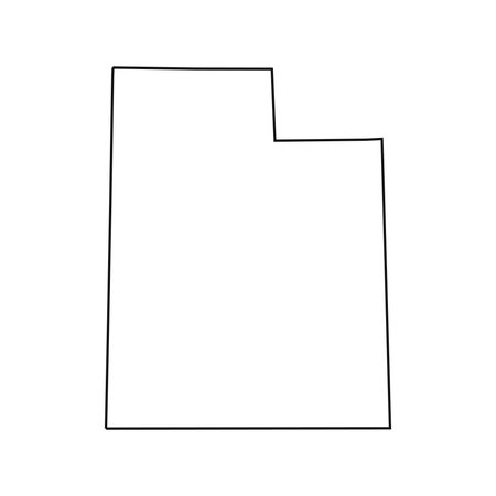 Utah map on white backgroundのイラスト素材