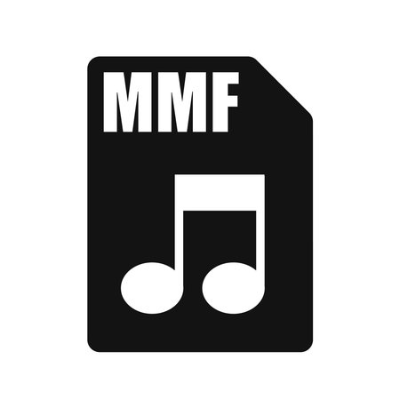 MMF Black File Icon, Flat Design Styleのイラスト素材
