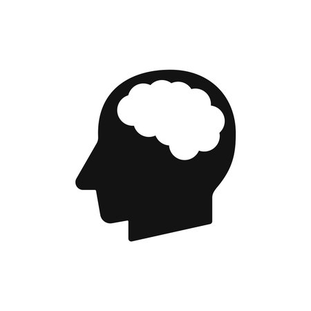 Human head with brain sign vectorのイラスト素材
