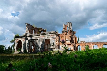 Ruins of old Tereshchenko castleの写真素材