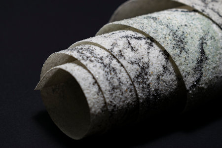 Roll of decorative stone for design, interior and exterior