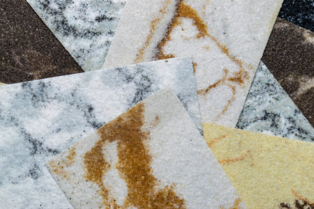 Set of different decorative stone for design, interior and exterior