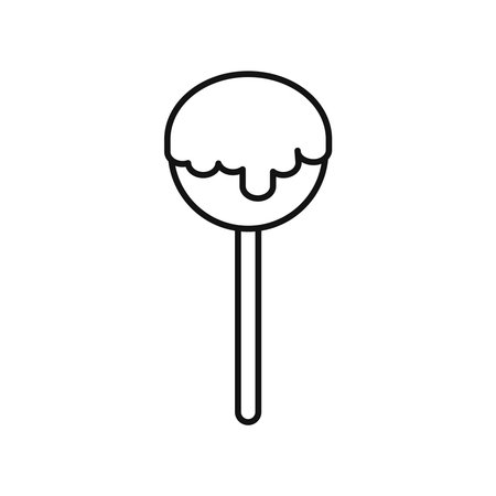 Sweet candy with cream on a stick. Flat designのイラスト素材