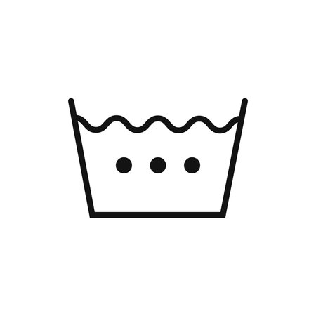 Machine wash hot, washing icon. Vector illustration, flat designのイラスト素材