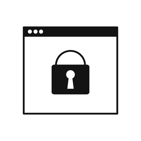 Secure website Icon. Vector flat design iconのイラスト素材
