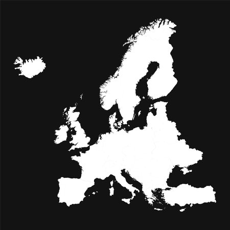 High quality map of Europeのイラスト素材