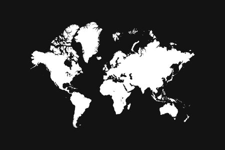 High resolution map of the world. High detail world map backgroundのイラスト素材