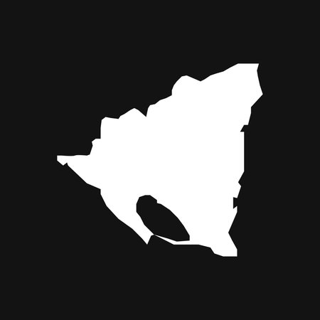 Nicaragua map on black backgroundのイラスト素材