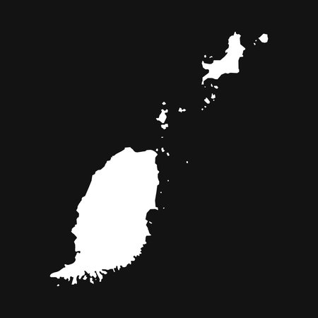High detailed vector map Grenadaのイラスト素材