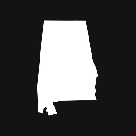 Alabama map on black backgroundのイラスト素材