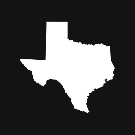 Texas map on black backgroundのイラスト素材