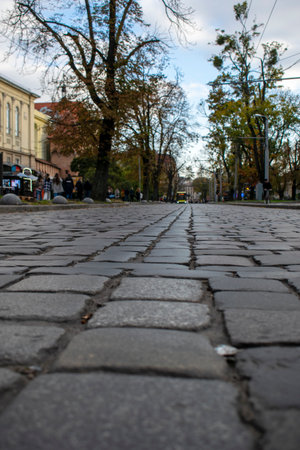 Ancient Lviv travel photo, street photo.の写真素材