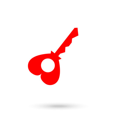 Love Keys Icon Flat Graphic Designのイラスト素材