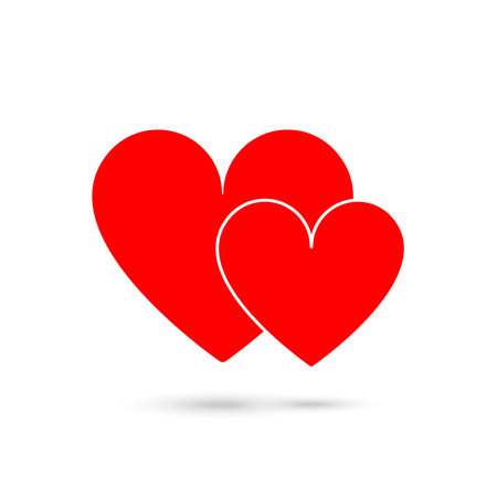 Two lovers heart. vector illustration.のイラスト素材