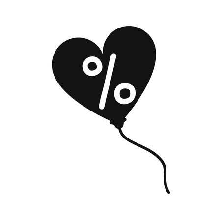Balloon percent tag icon outline vector.のイラスト素材